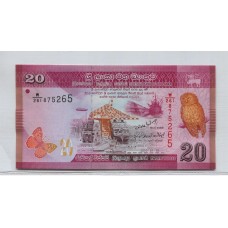 SRI LANKA 2010 MARIPOSA LECHUZA Pick # 123 BILLETE SIN CIRCULAR, UNC